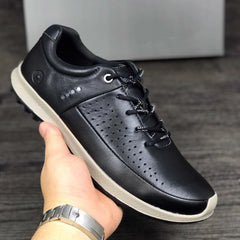 Shoes Men's Leather Contrast Running Shoes