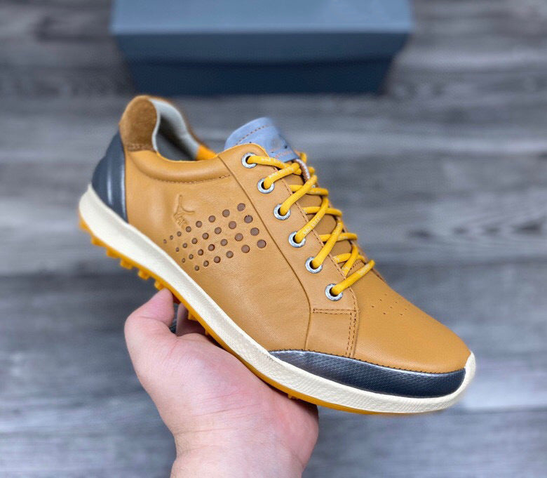 Shoes Men's Leather Contrast Running Shoes