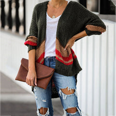 Cardigan And Knitted Jacket Loose Stitching Sweater