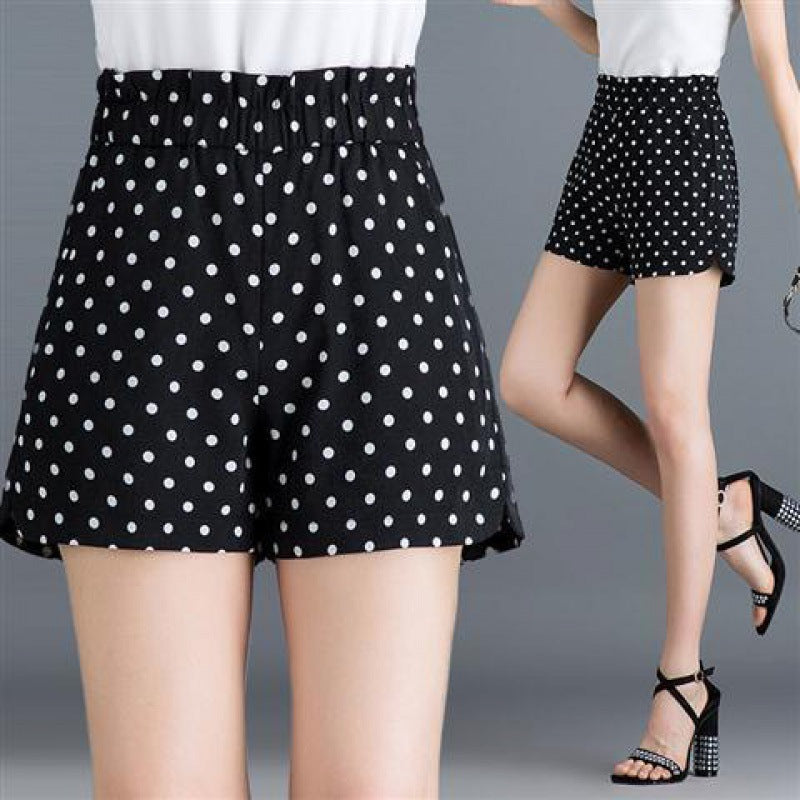 Polka Dot Plaid Shorts Summer