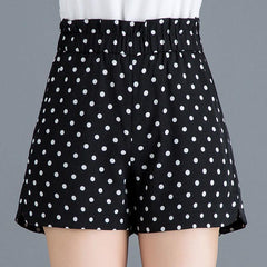 Polka Dot Plaid Shorts Summer