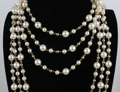 Necklaces Multilayer Pearl Necklace Sweater Chain