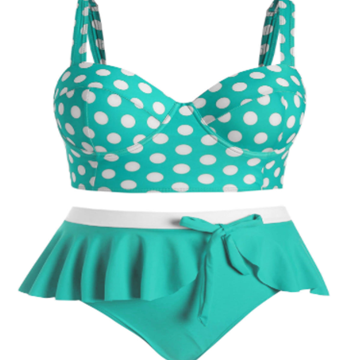 Large Plus Size Swimwear Female Push Up Bikini With Wave Bikini Set Two Pieces Swimsuit Bathing Suit Swim Beach Dress