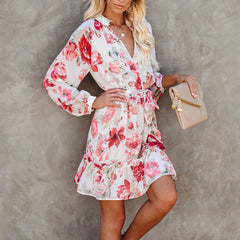 Dress Printed High Waist A-Line Skirt