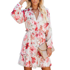 Dress Printed High Waist A-Line Skirt