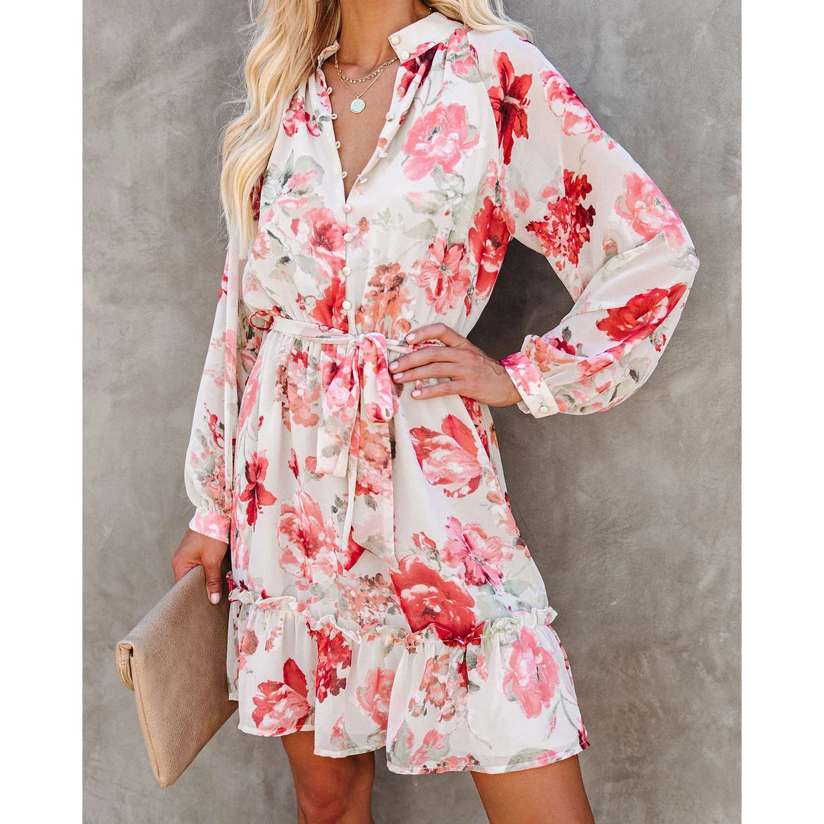 Dress Printed High Waist A-Line Skirt