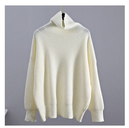 Cashmere Sweater Turtleneck Pullovers Top Solid