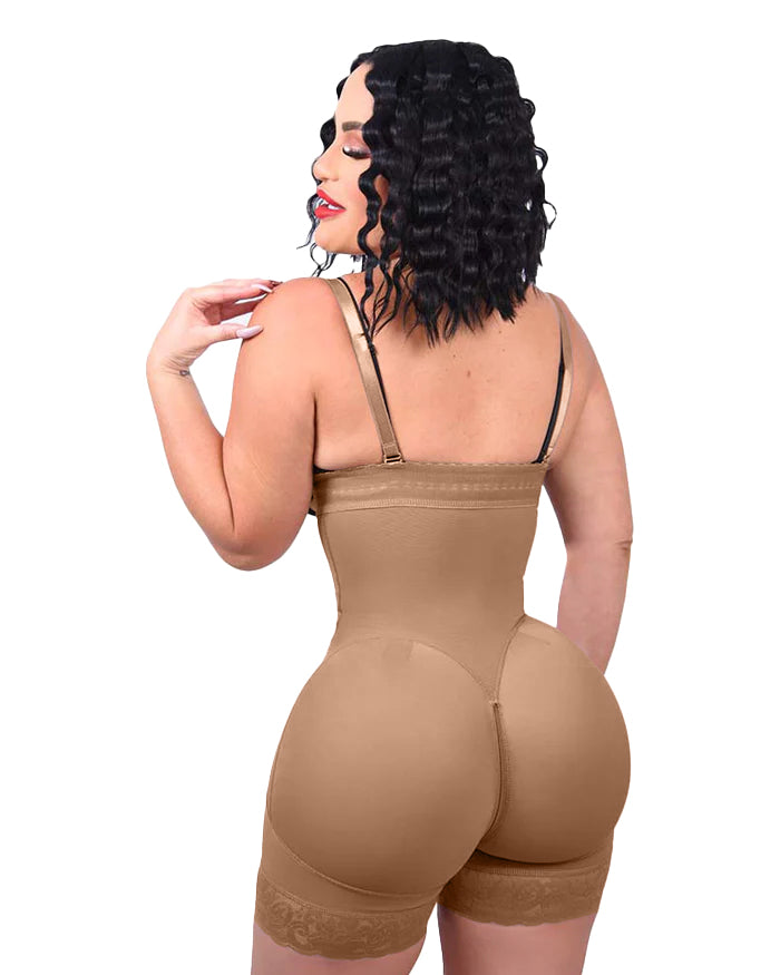 Tummy Control Butt Lifter Thigh Slimmer Shapewear Plus Size Faja Crotch with Zipper