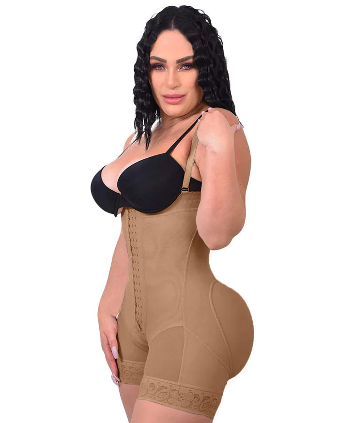 Tummy Control Butt Lifter Thigh Slimmer Shapewear Plus Size Faja Crotch with Zipper