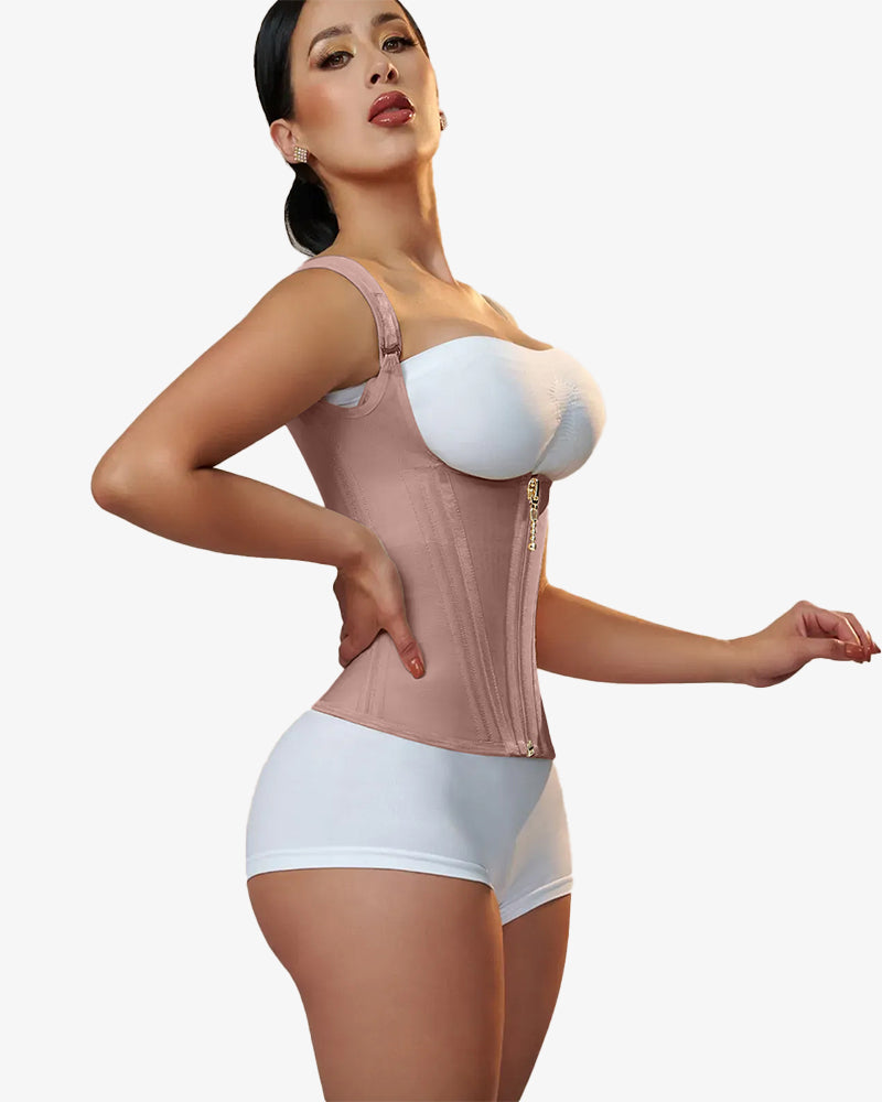 Waist Trainer for Vest Body Shaper Cincher Trimmer Tank Top Sport Girdle with Steel Bones
