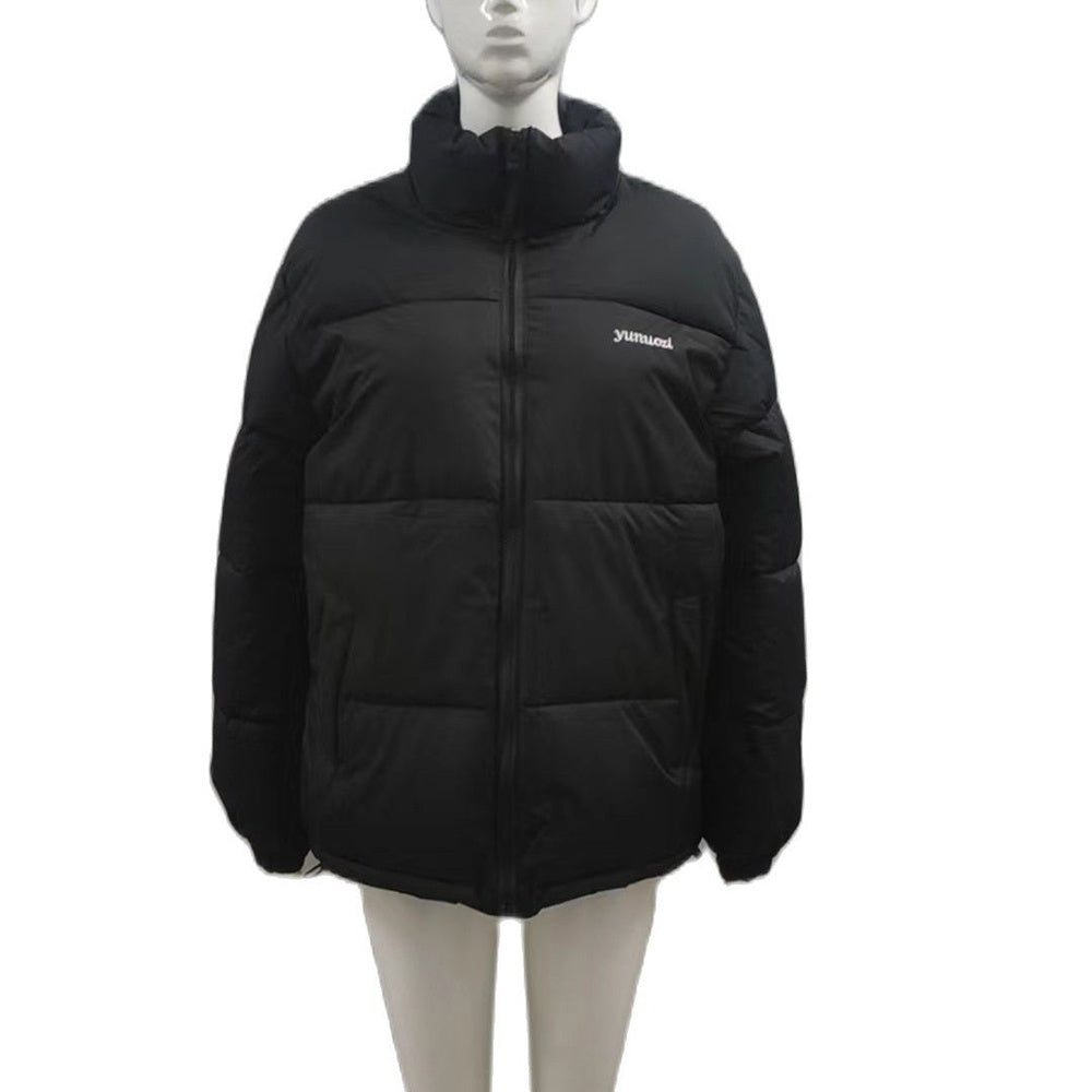 Coat Casual Windproof Down Cotton Coat Warm Thickened Jacket Solid Outwear All-match Loose Tops Clothing