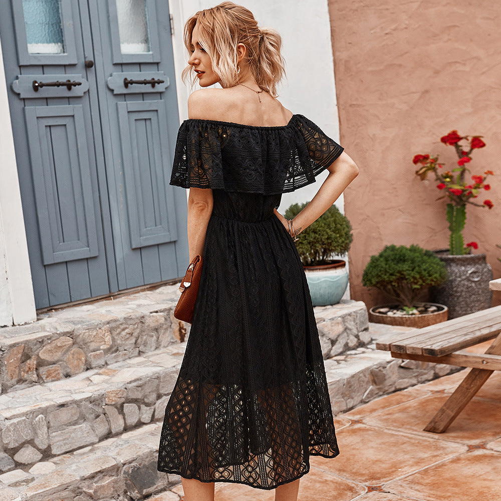 Off shoulder dress cut out dress