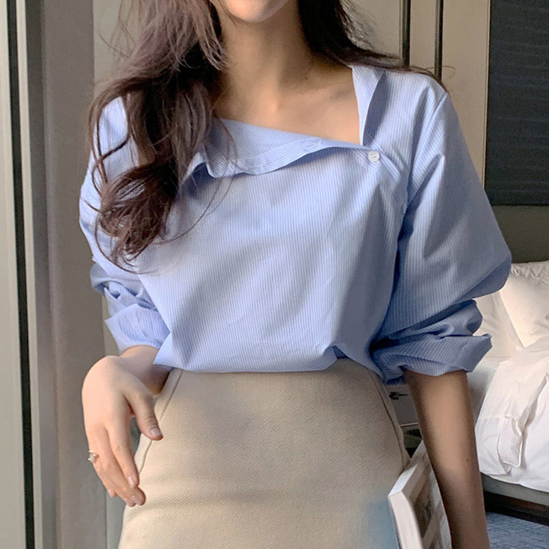 Simple Design Loose Shirt Top