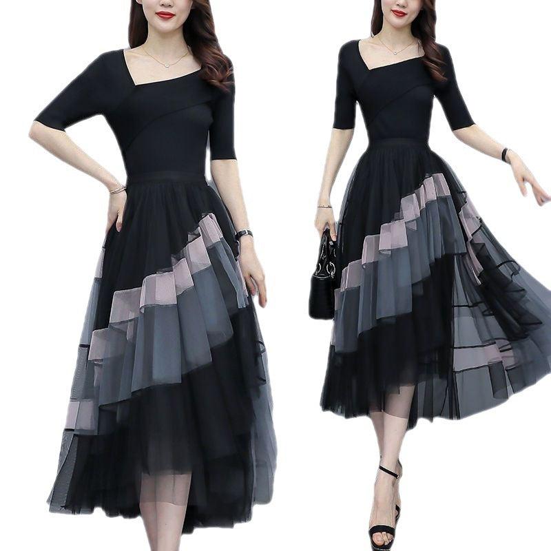 Adult Lady Like Woman Western Style Youthful-looking Lightly Mature Tulle Skirt