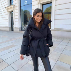 Warm And Loose Solid Color Clothing Cotton Coat