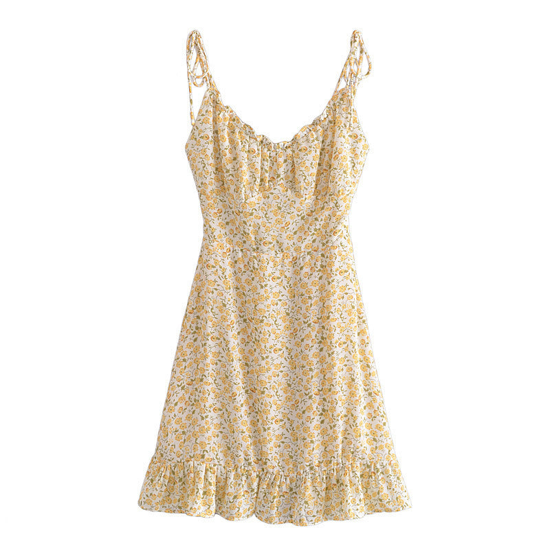 French Vintage Floral Printed Dress â€?Romantic Retro Elegance