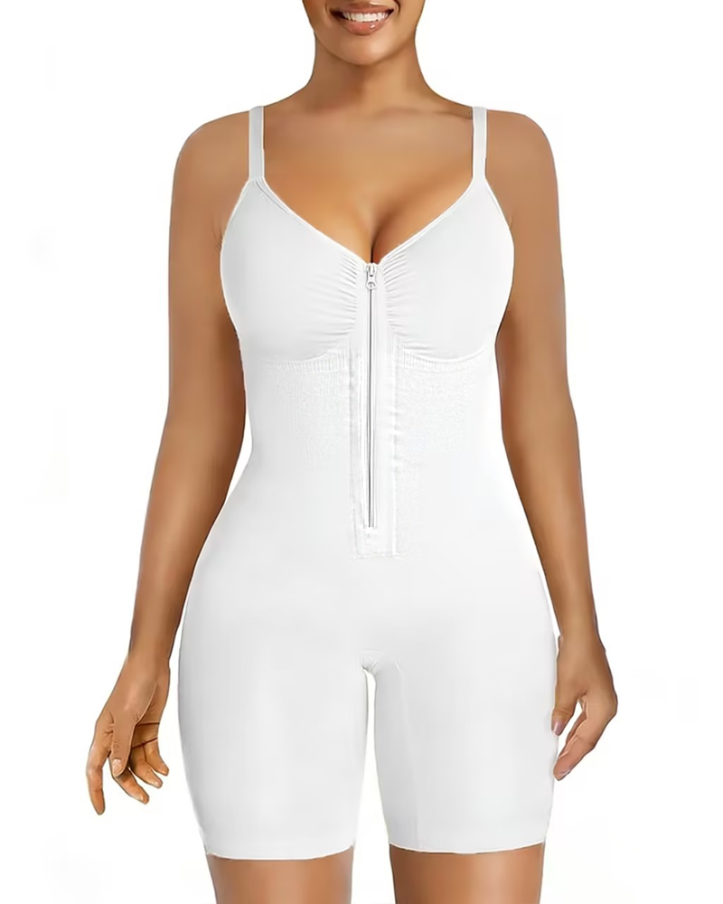 Body Shaper Tummy Control Tights Super Stretch Fabric Adjustable Straps Breathable Mesh