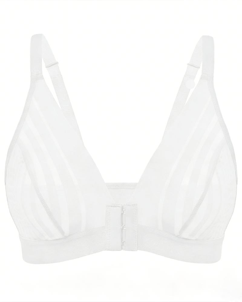 Mesh Front-Fastening Bra