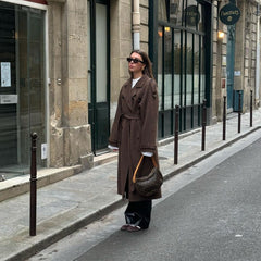 Elegant Wool Long Coat Casual-style Outerwear