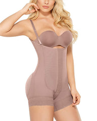 Open Bust Tummy Control Shapewear For Postpartum Body Shaper Post Liposuction Bodysuit Hook and Eye Weight Loss High Waist Flatten Abdomen Fajas