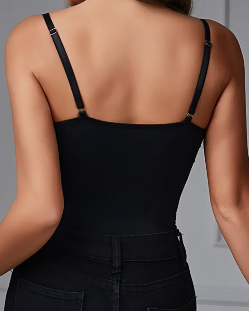 Floral Print Lace Corset Bodysuit