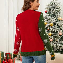 Long Sleeve Knitted Coat Christmas Sweater