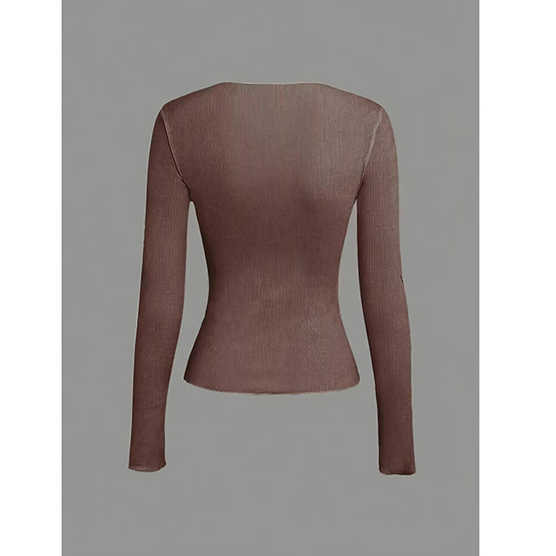 Long Sleeve T Shirts Crewneck Slim Fit Tops Going Out Fall Basic Tee
