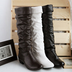 Boots, winter, short and white, brown, black, high boots, ladies' boots.
