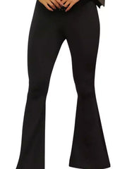Black Stretch Flared Skinny Pants