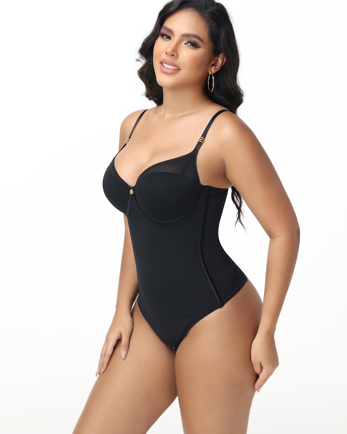 Back Lace-up Thong Seamless Skinny Bodysuit