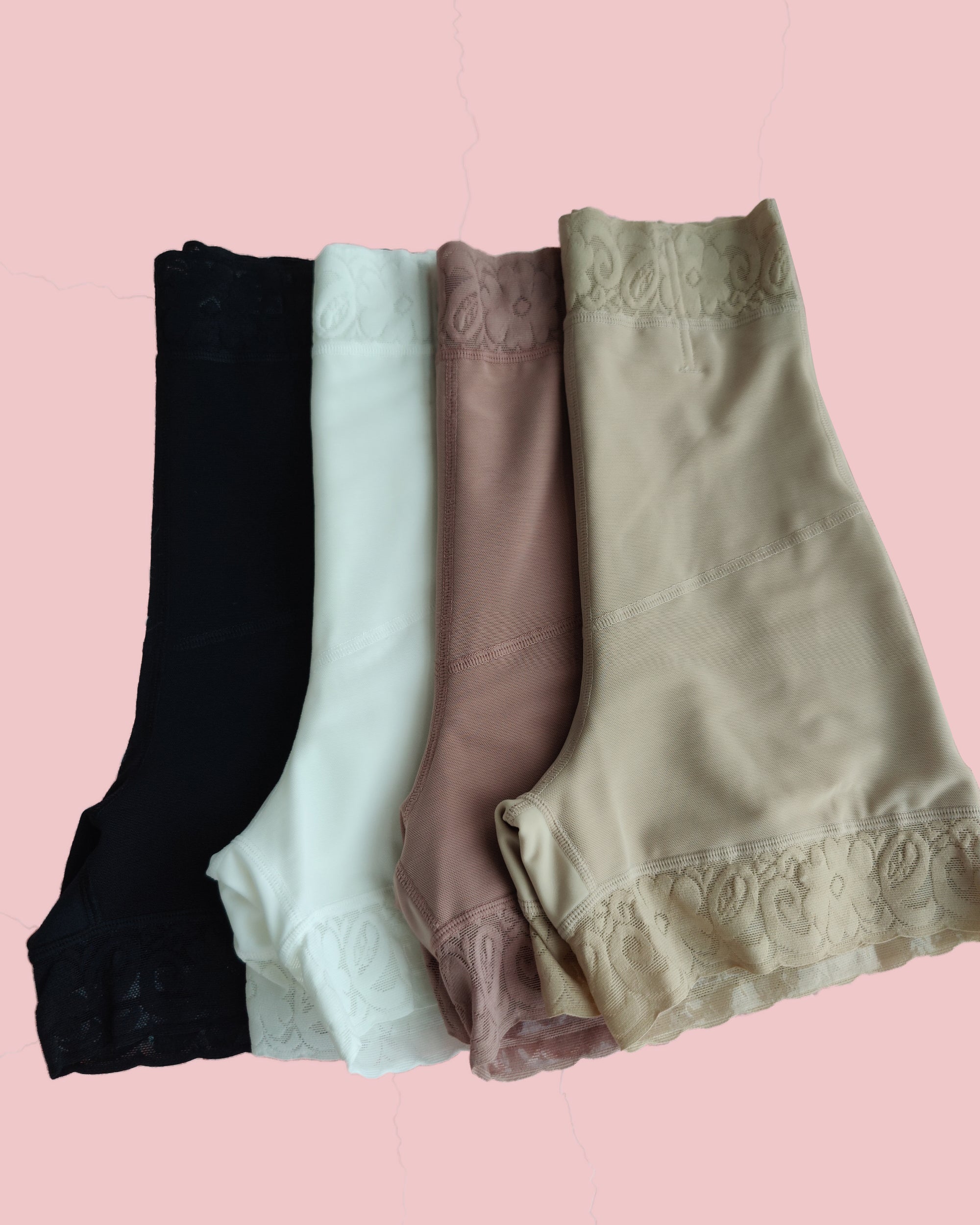 Double Compression High Waist Seamless Butt Lifting Lace Shaper Shorts with Bones