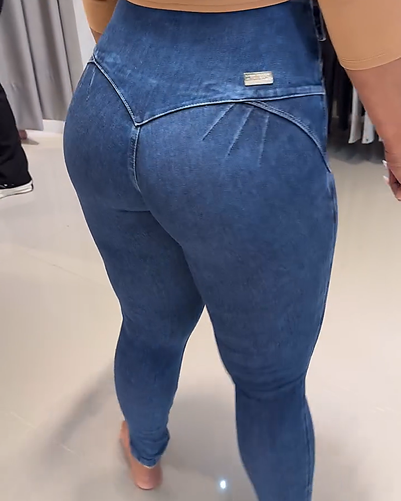 High-Waist Skinny Jeans