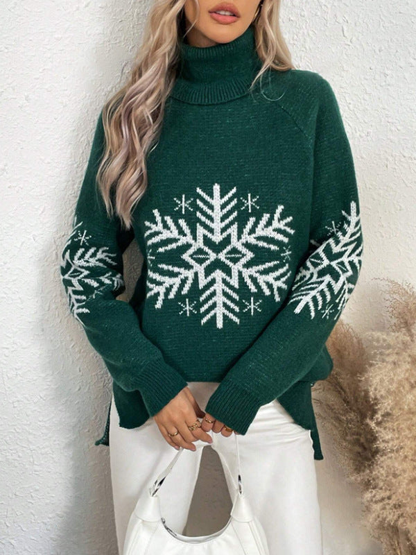 High Collar Christmas Sweaters Clothing