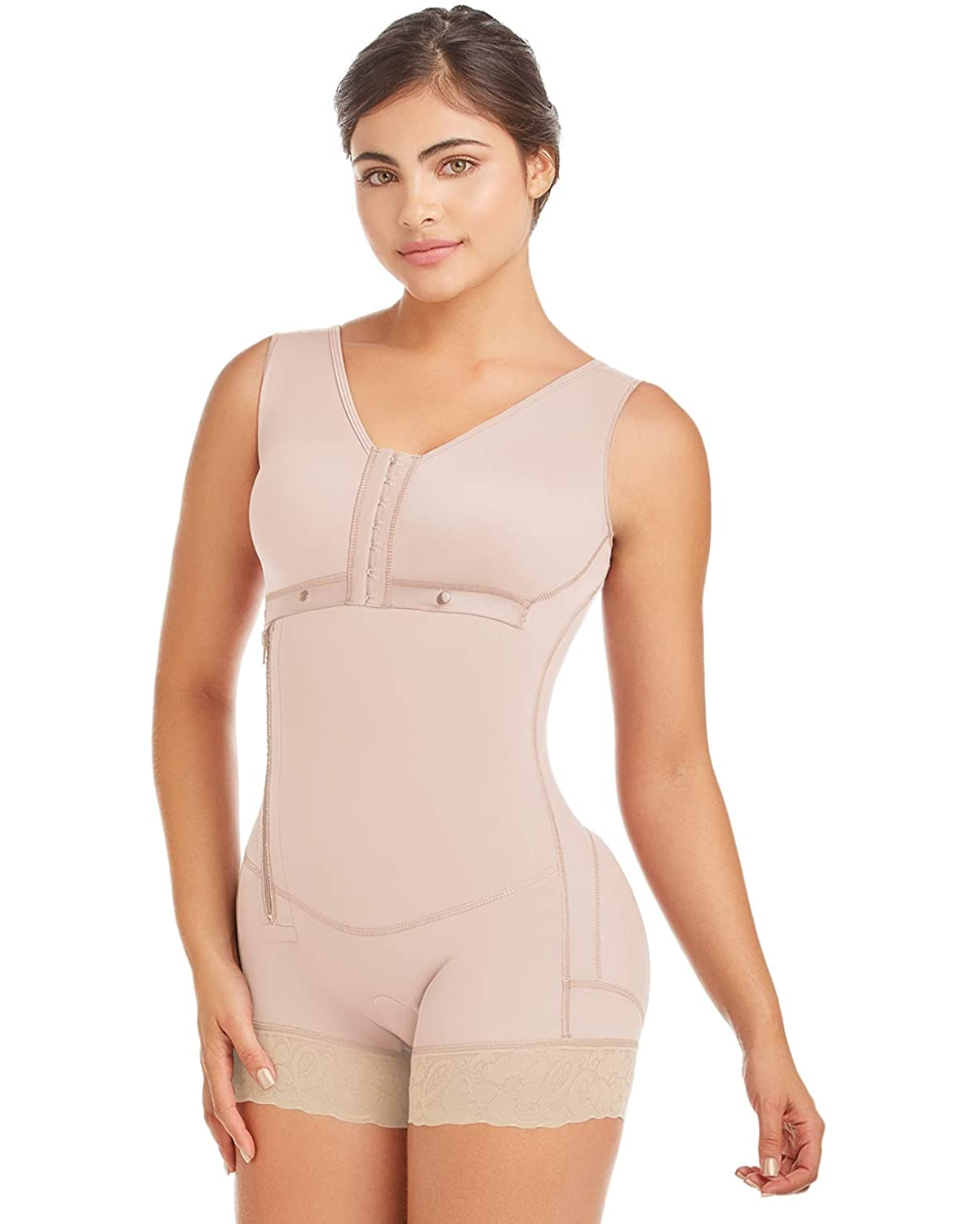 Bodysuit Bodyshaper For  Tummy Control Side Zipper Adjustable Breast Support Shaperwear