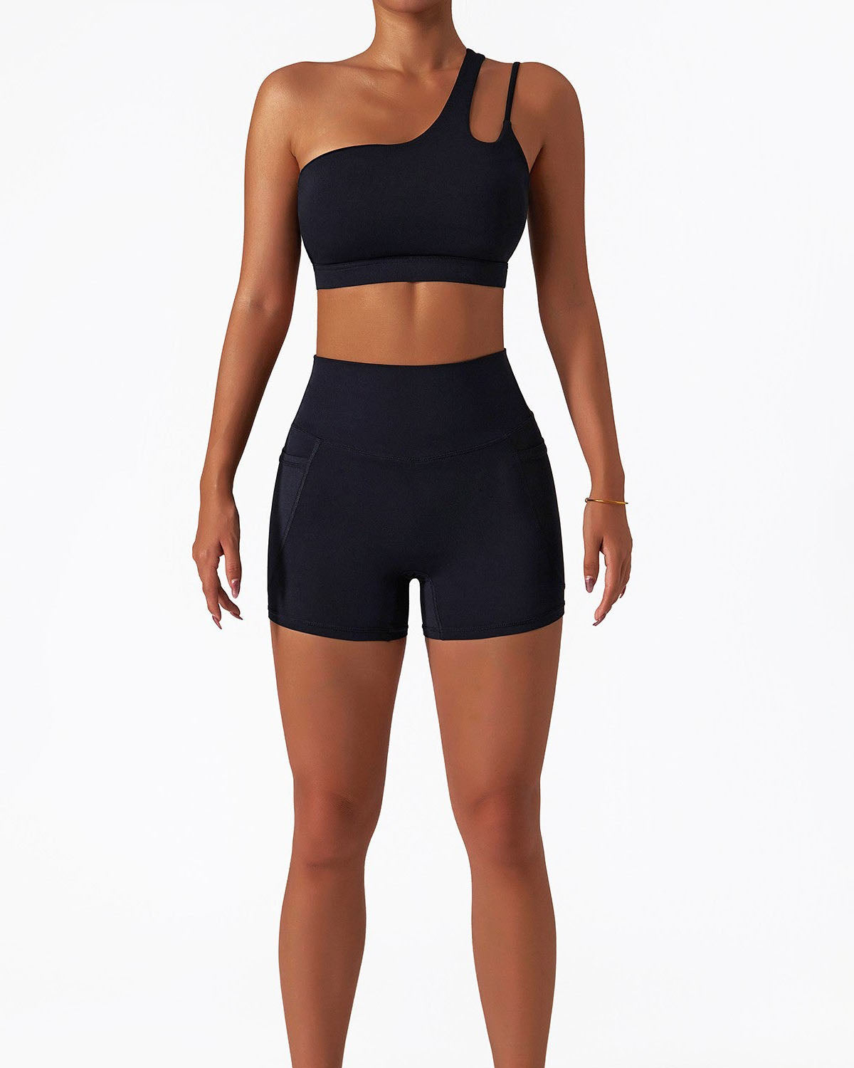 One Shoulder Asymmetrical Sports Bra