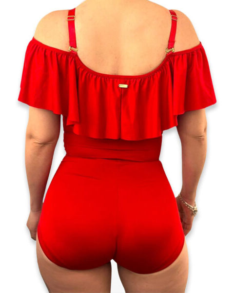 Tummy-Controlling And Hip-Lifting Triangle One-Piece Swimsui
