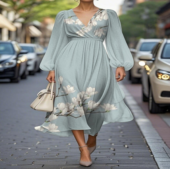 Printed Casual Retro Dress
