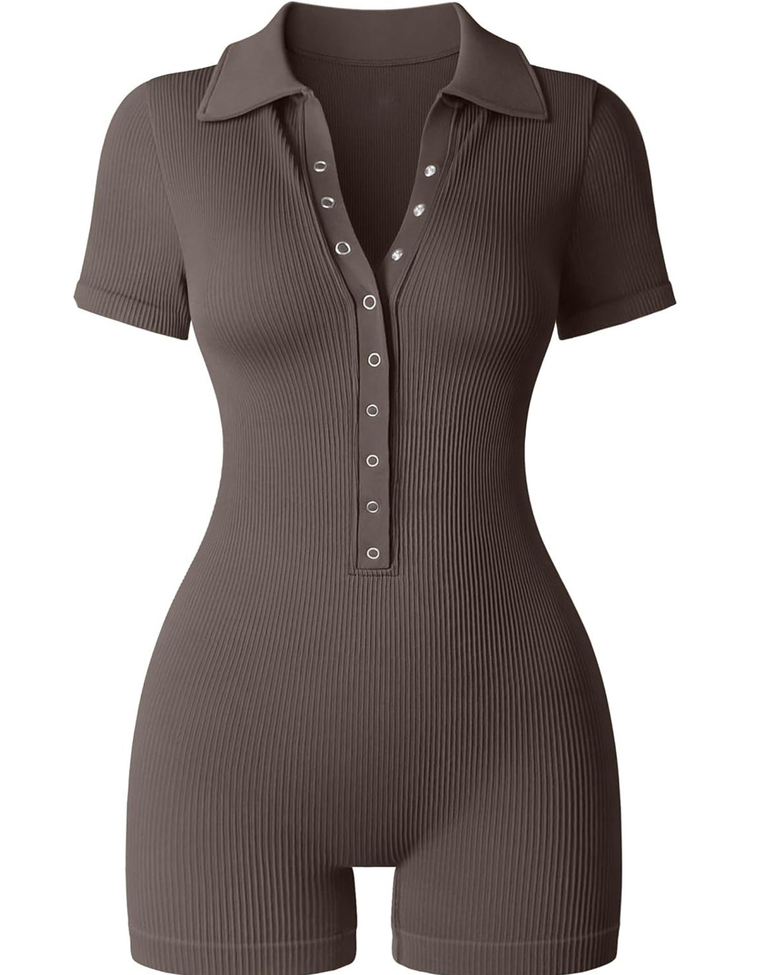 Deep V-Breasted Short-Sleeved Body Shaper