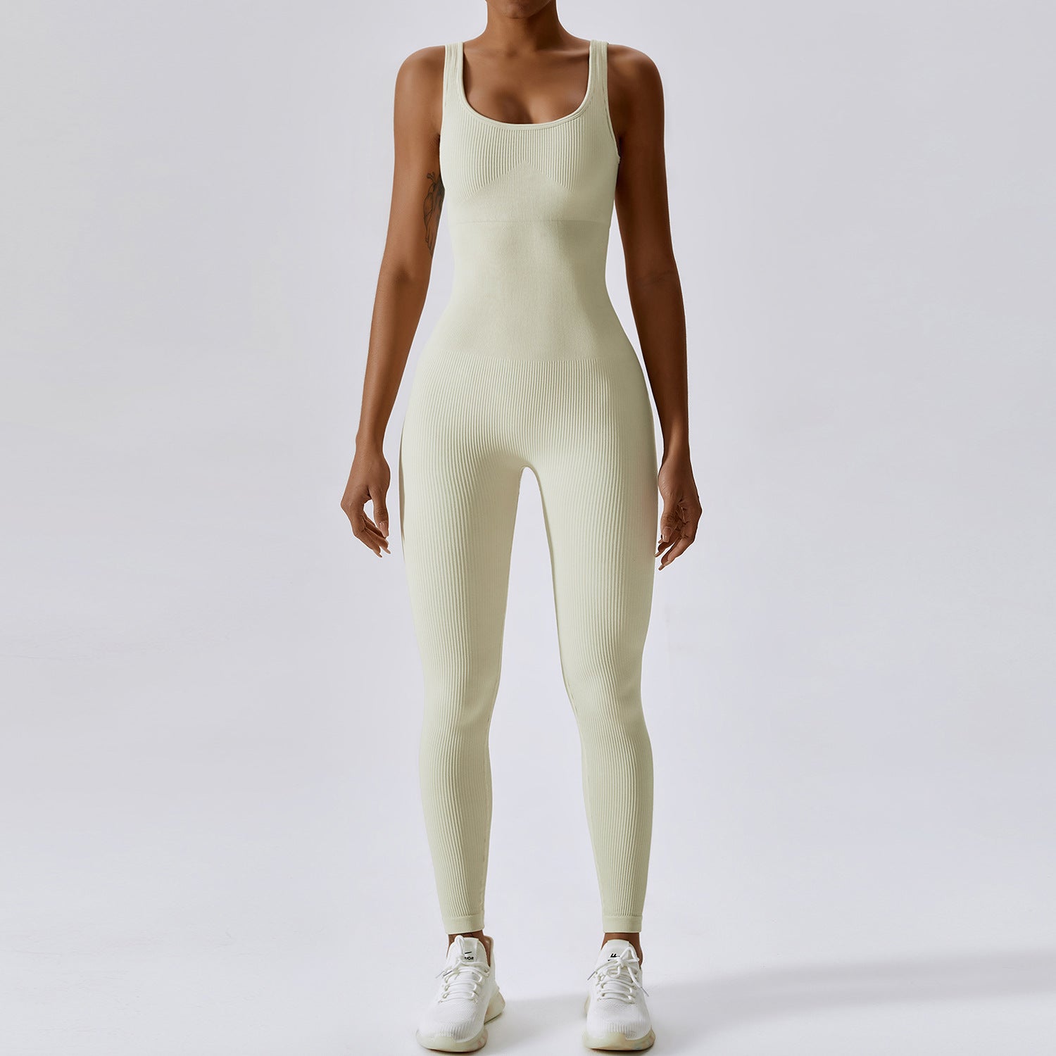 Seamless tummy control slim fit athletic stretch bodysuit