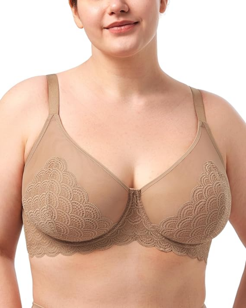 Lace Sheer Mesh Bra