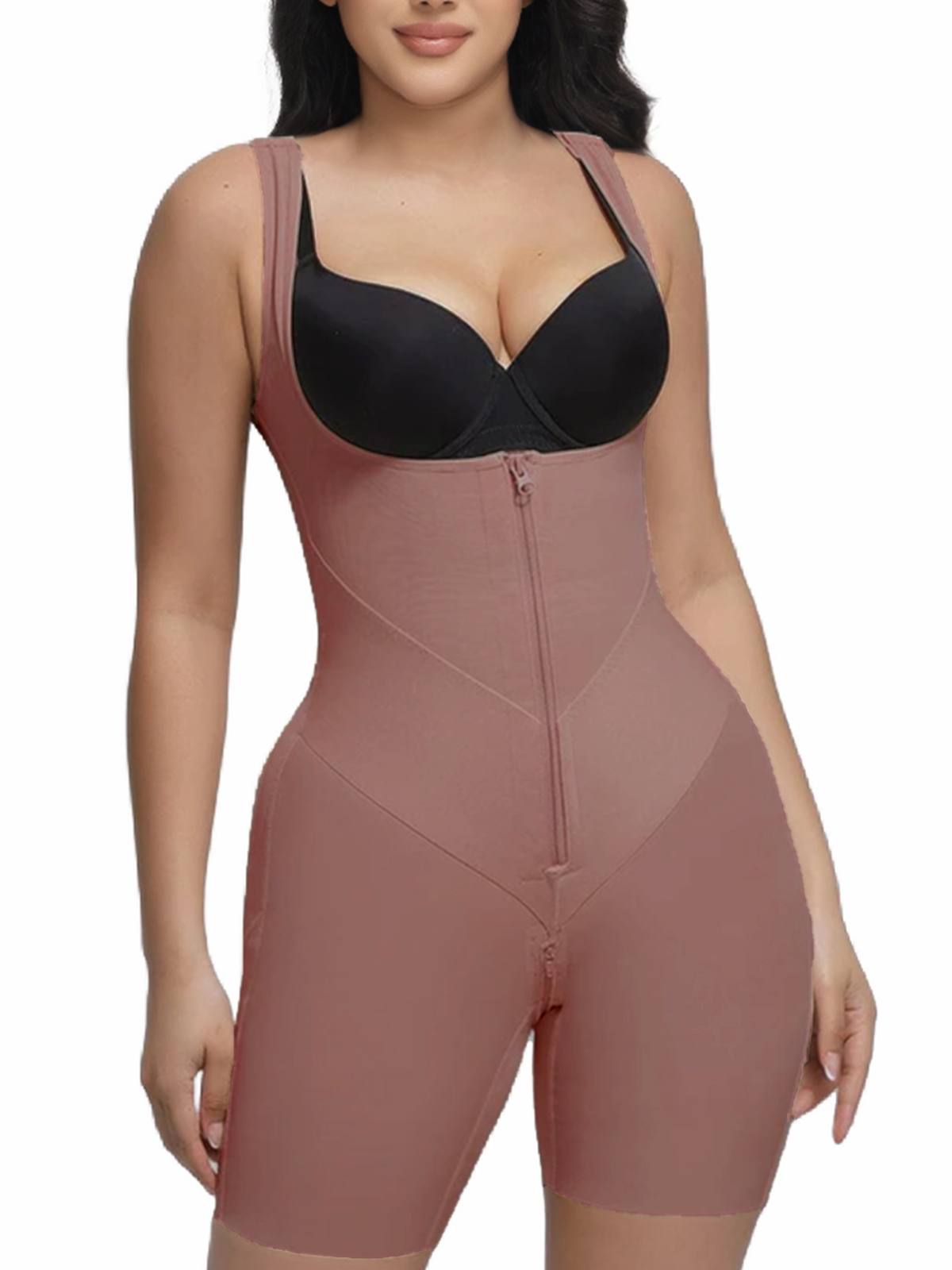 U Shaped Front Tummy Control Postpartum Shaper High Back Coverage Butt Lifting Bodysuit