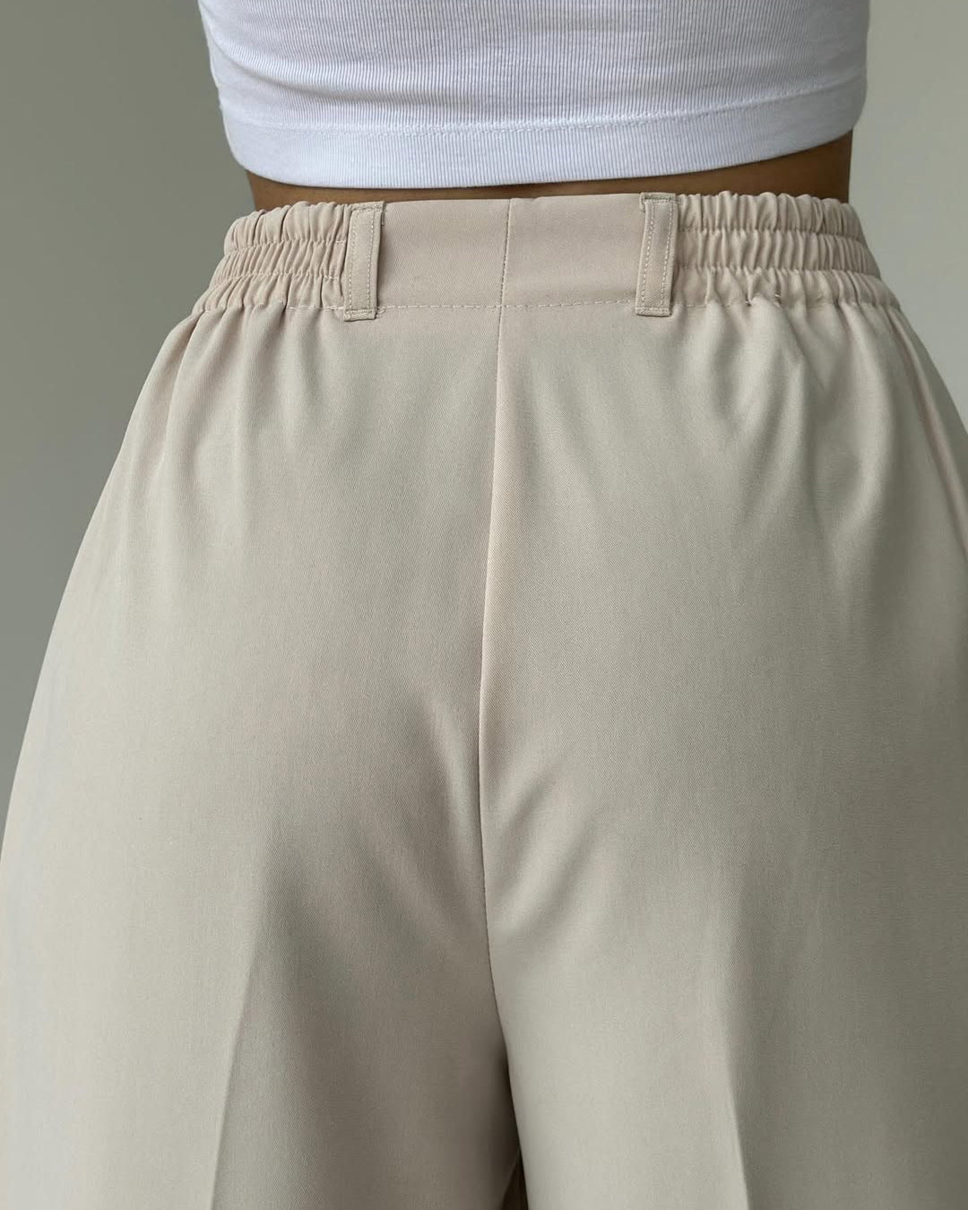 High-Waisted Wide-Leg Pleated Trousers for Women