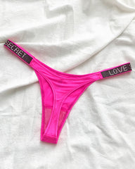 Low Waist T Pants Narrow Edge Water Diamond Underwear Sports Hip Lifting Thong Breathable Invisible