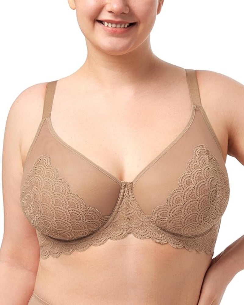Lace Sheer Mesh Bra