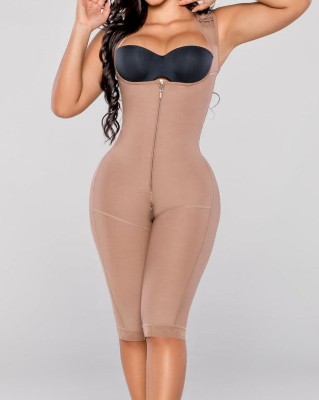 Fajas Shapewear Tummy Control Adjustable Body Shaper with Zipper