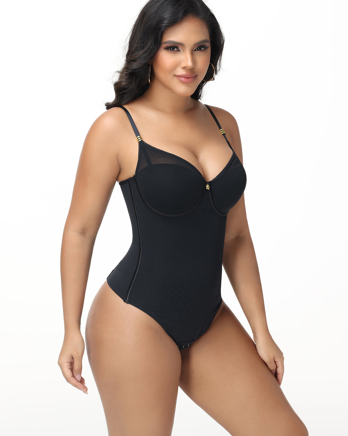 Back Lace-up Thong Seamless Skinny Bodysuit
