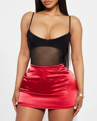 Sheer Mesh Bodysuit - Black