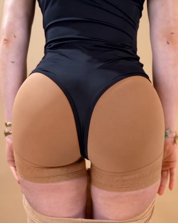 Sheer Mesh Butt Ehancing Shaper Shorts
