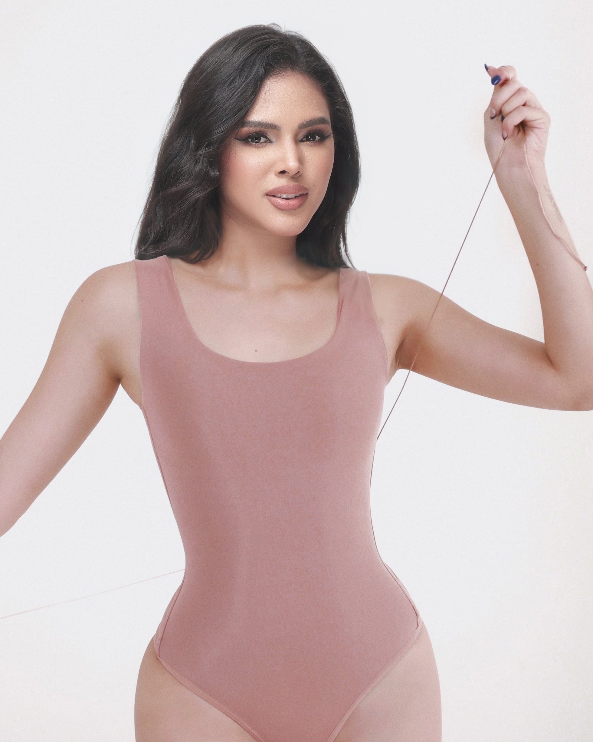 Back Lace-up Seamless Tummy Control Bodysuit