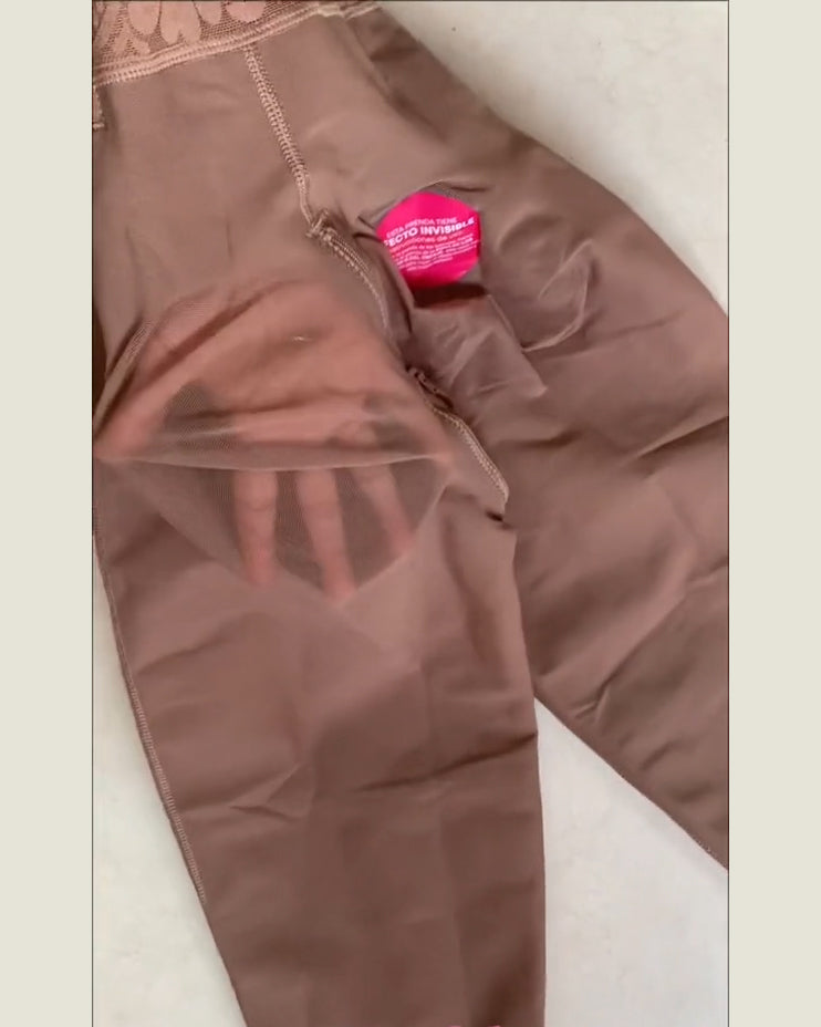 High Waisted Shaping Midi Pants Grommet Control